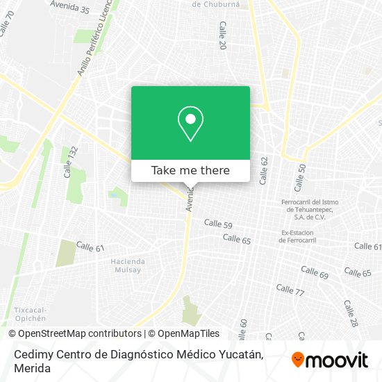 Cedimy Centro de Diagnóstico Médico Yucatán map
