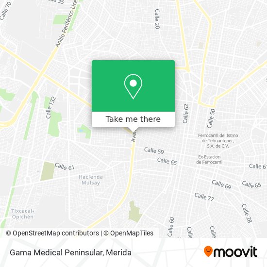 Gama Medical Peninsular map