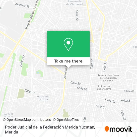 Mapa de Poder Judicial de la Federación Merida Yucatan