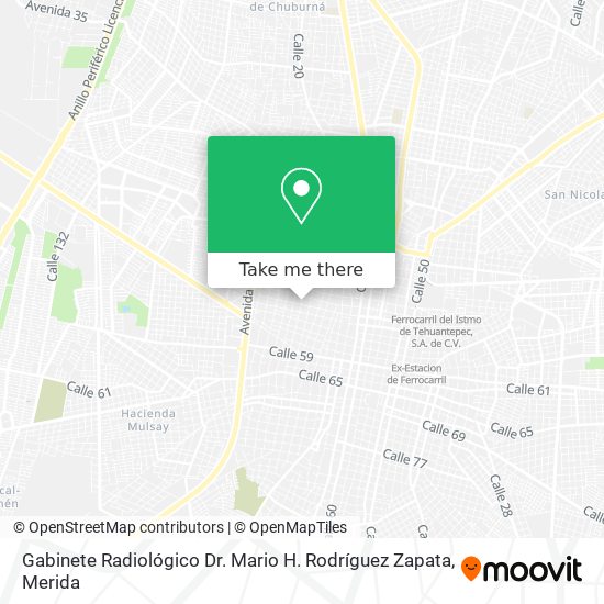 Mapa de Gabinete Radiológico Dr. Mario H. Rodríguez Zapata