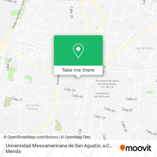 Mapa de Universidad Mesoamericana de San Agustin, a.C.