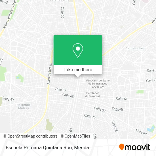 Mapa de Escuela Primaria Quintana Roo