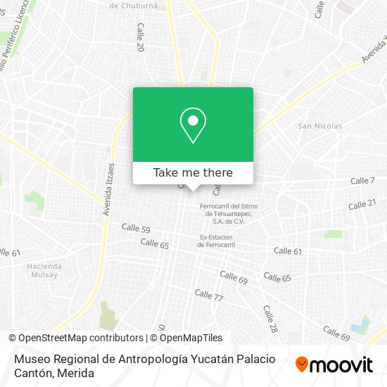 Museo Regional de Antropología Yucatán Palacio Cantón map