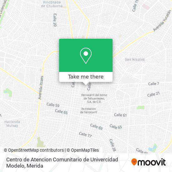 Mapa de Centro de Atencion Comunitario de Univercidad Modelo