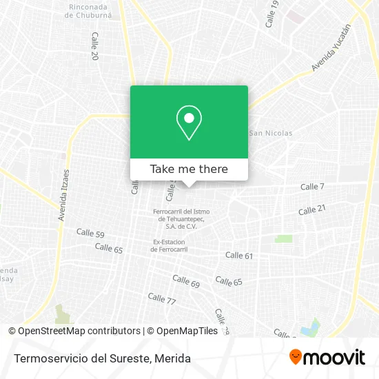 Termoservicio del Sureste map