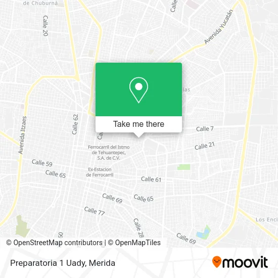 Mapa de Preparatoria 1 Uady
