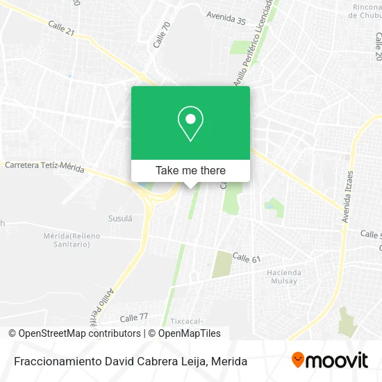 Mapa de Fraccionamiento David Cabrera Leija