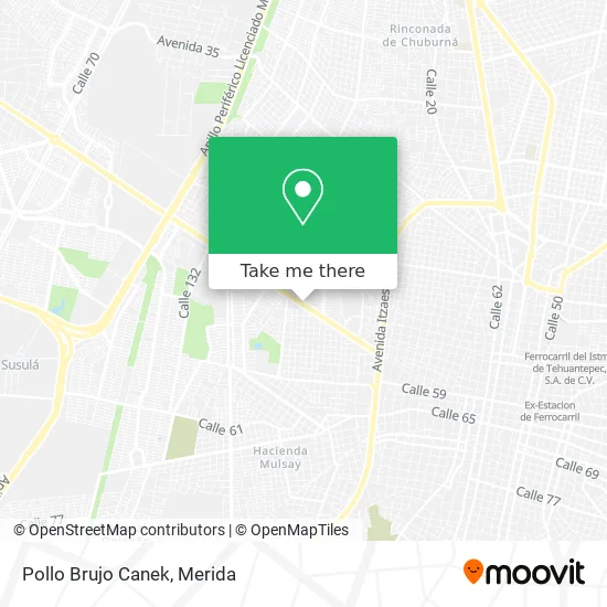 Pollo Brujo Canek map