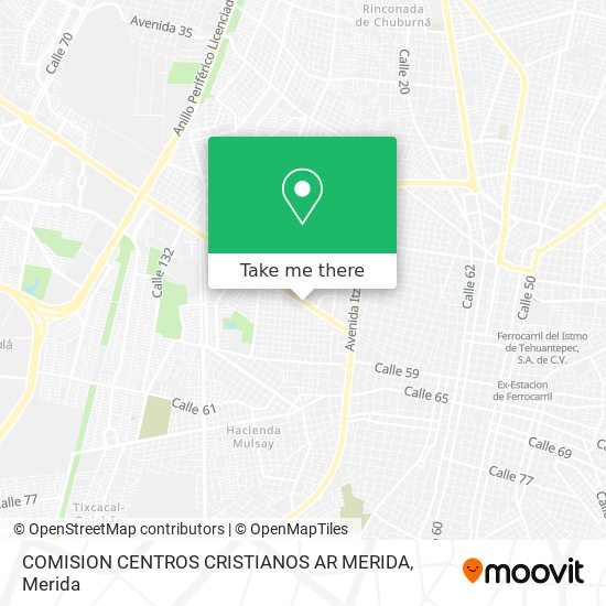 COMISION CENTROS CRISTIANOS AR MERIDA map