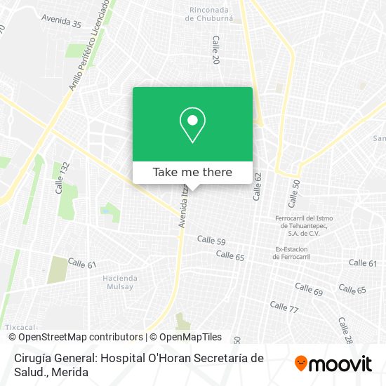 Cirugía General: Hospital O'Horan Secretaría de Salud. map