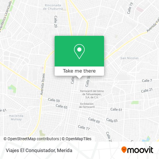 Viajes El Conquistador map