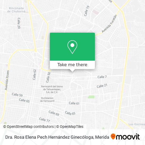 Mapa de Dra. Rosa Elena Pech Hernández Ginecóloga