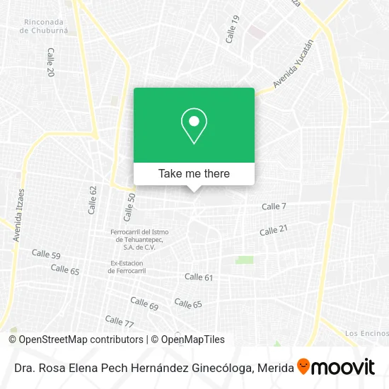 Mapa de Dra. Rosa Elena Pech Hernández Ginecóloga