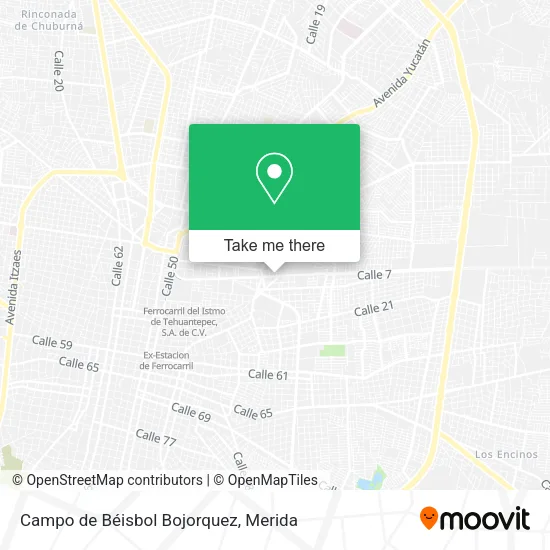Campo de Béisbol Bojorquez map