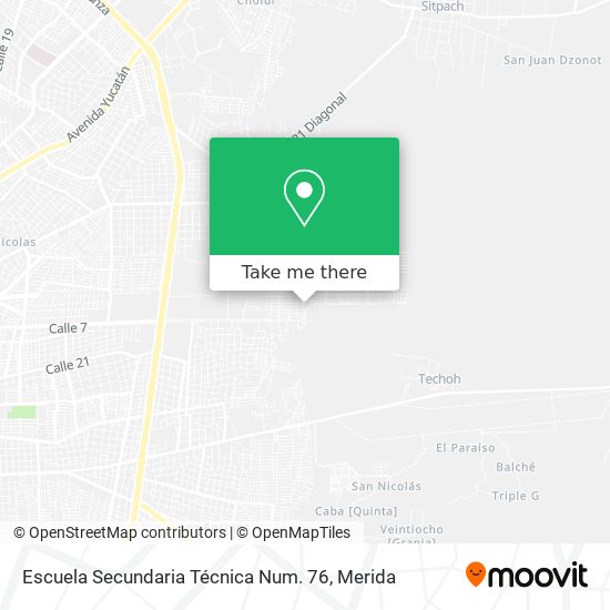 Escuela Secundaria Técnica Num. 76 map