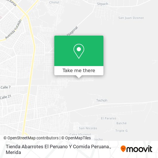 Mapa de Tienda Abarrotes El Peruano Y Comida Peruana.