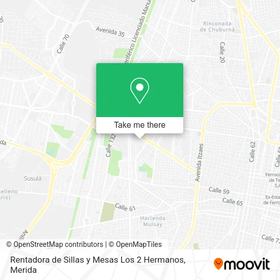 Mapa de Rentadora de Sillas y Mesas Los 2 Hermanos