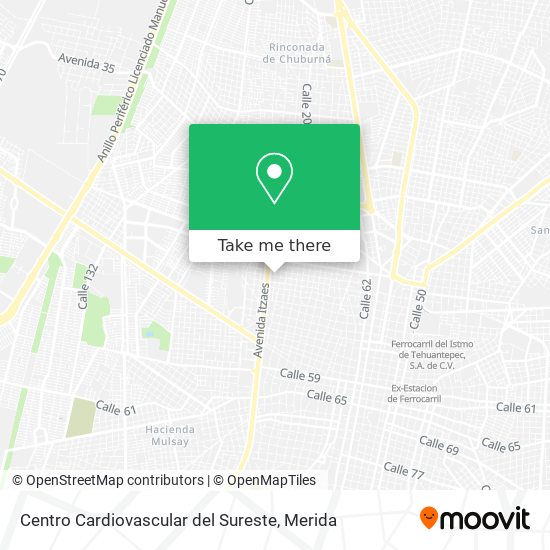 Centro Cardiovascular del Sureste map