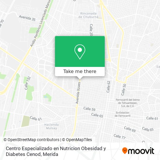 Centro Especializado en Nutricion Obesidad y Diabetes Cenod map