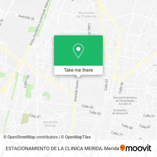 Mapa de ESTACIONAMIENTO DE LA CLINICA MERIDA