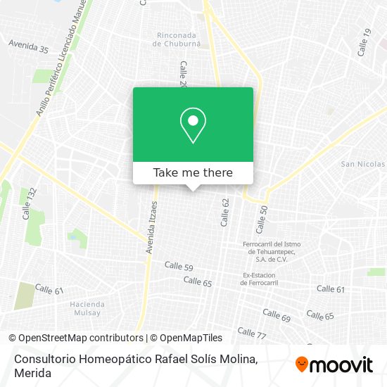 Mapa de Consultorio Homeopático Rafael Solís Molina