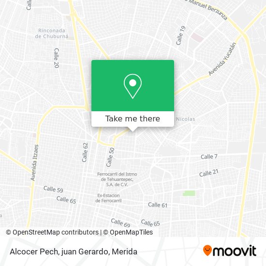 Alcocer Pech, juan Gerardo map
