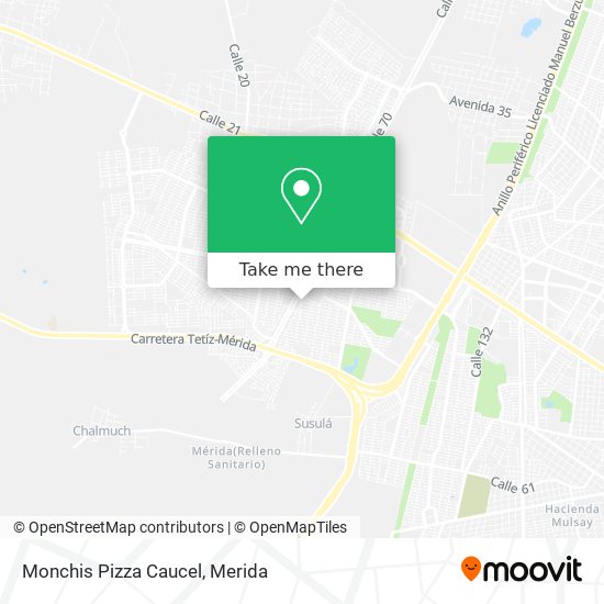 Mapa de Monchis Pizza Caucel