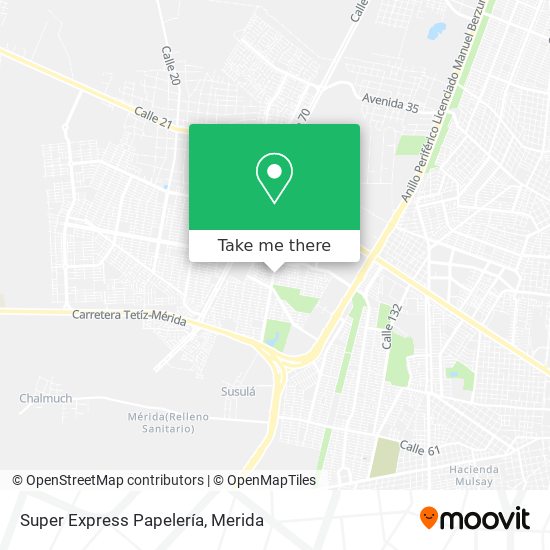 Mapa de Super Express Papelería