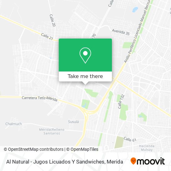 Mapa de Al Natural - Jugos Licuados Y Sandwiches