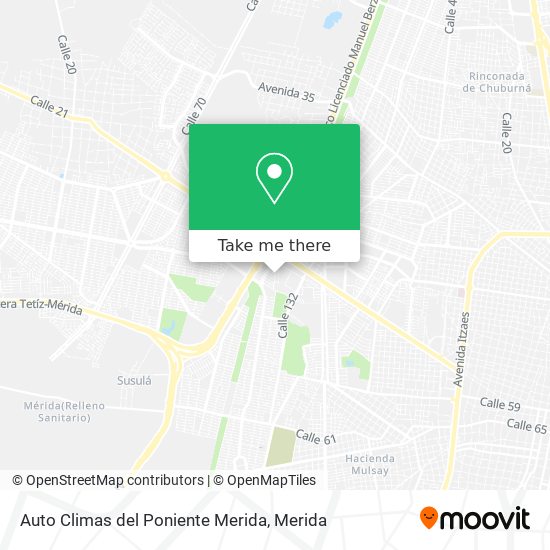 Auto Climas del Poniente Merida map
