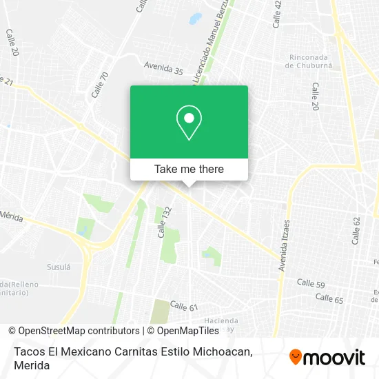 Mapa de Tacos El Mexicano Carnitas Estilo Michoacan