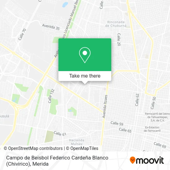 Mapa de Campo de Beisbol Federico Cardeña Blanco (Chivirico)