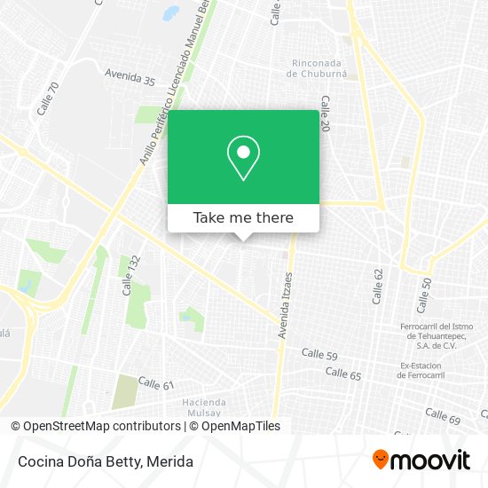 Mapa de Cocina Doña Betty