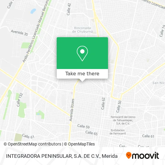 INTEGRADORA PENINSULAR, S.A. DE C.V. map
