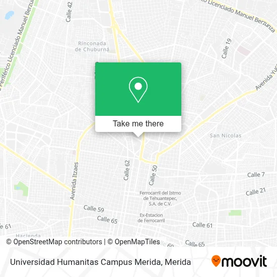 Universidad Humanitas Campus Merida map