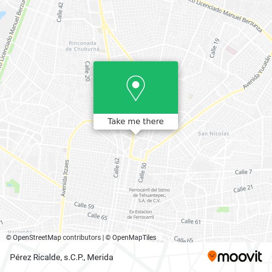 Pérez Ricalde, s.C.P. map