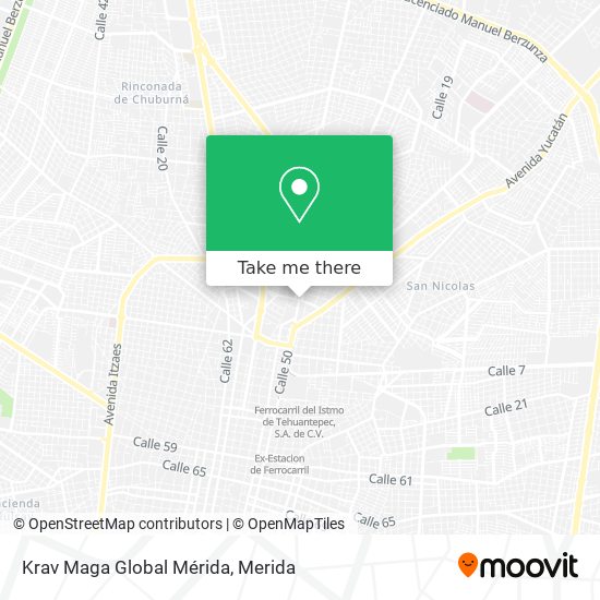 Mapa de Krav Maga Global Mérida
