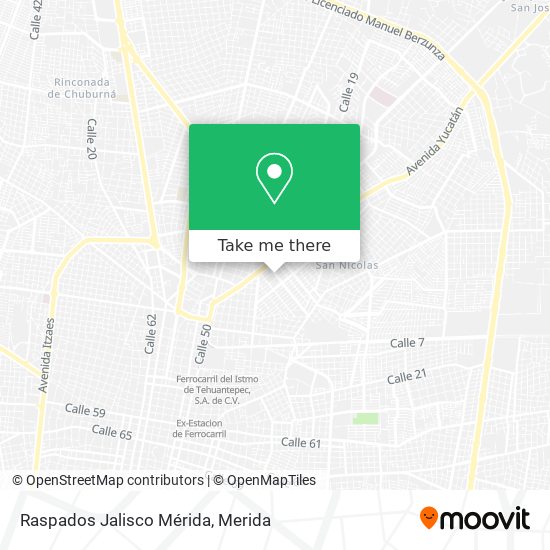 Raspados Jalisco Mérida map