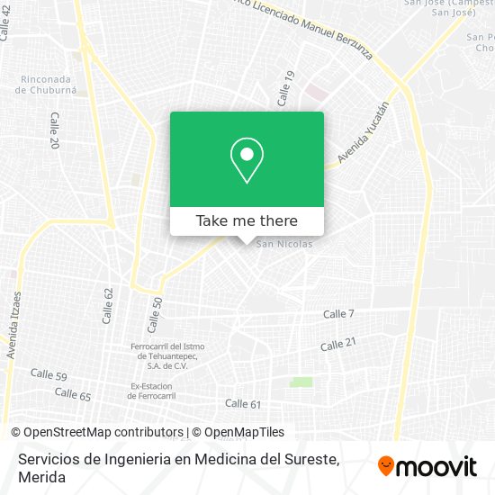 Servicios de Ingenieria en Medicina del Sureste map
