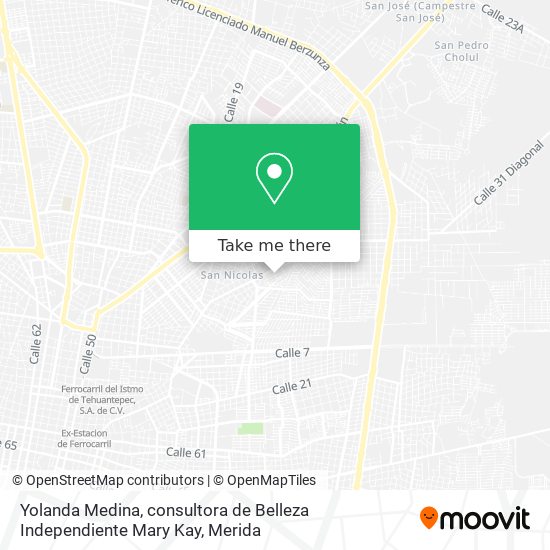 Mapa de Yolanda Medina, consultora de Belleza Independiente Mary Kay