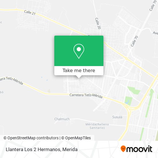 Mapa de Llantera Los 2 Hermanos
