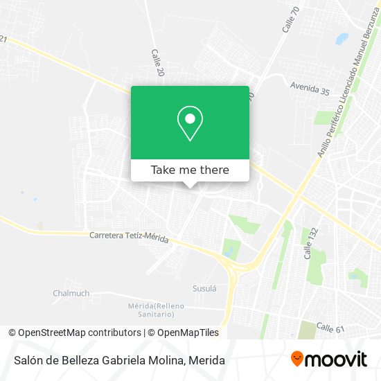 Mapa de Salón de Belleza Gabriela Molina