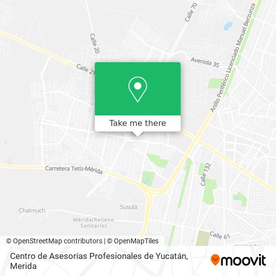 Centro de Asesorías Profesionales de Yucatán map