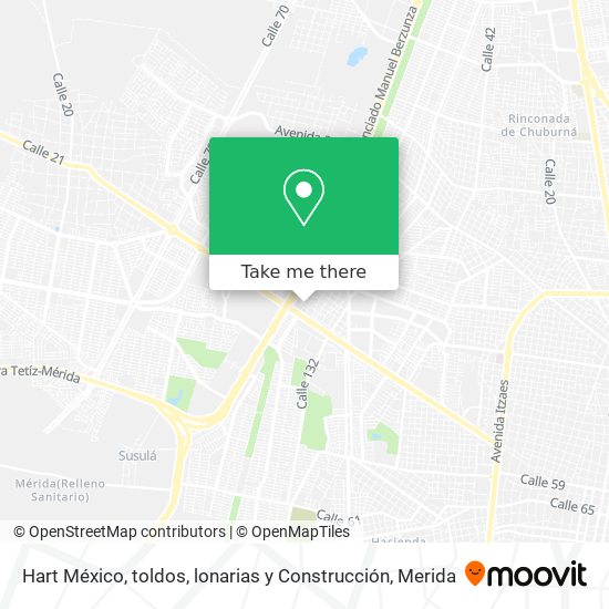Mapa de Hart México, toldos, lonarias y Construcción