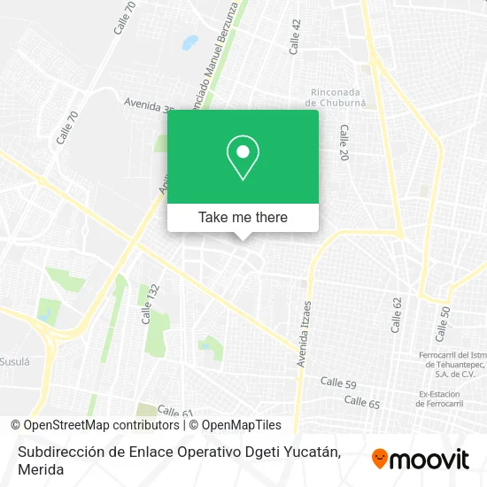 Mapa de Subdirección de Enlace Operativo Dgeti Yucatán