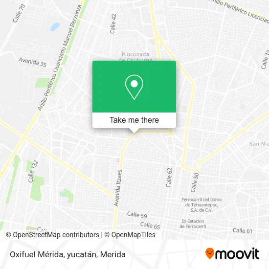 Mapa de Oxifuel Mérida, yucatán