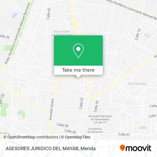 ASESORES JURIDICO DEL MAYAB map