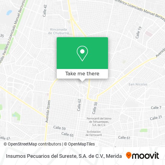 Insumos Pecuarios del Sureste, S.A. de C.V. map