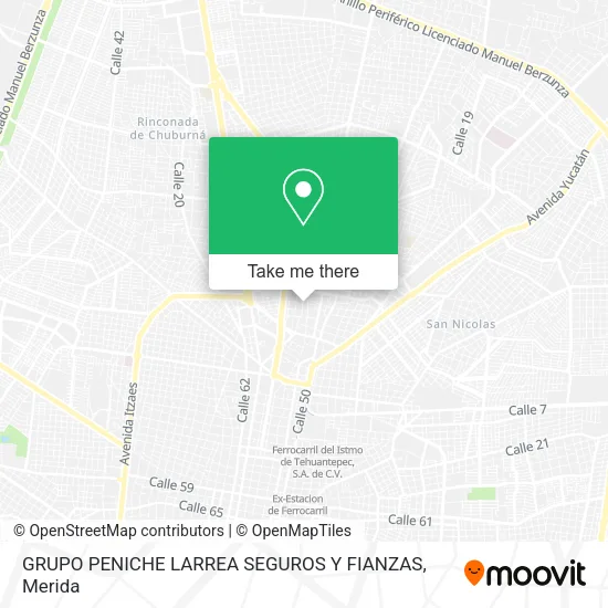 GRUPO PENICHE LARREA SEGUROS Y FIANZAS map