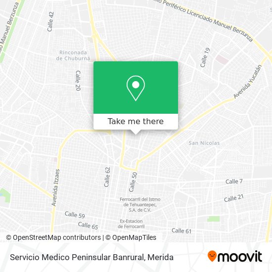 Servicio Medico Peninsular Banrural map